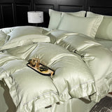 600TC Egyptian Cotton Jacquard Embroidery Bedding Set Queen King Size Duvet Cover Set With Bed Sheet /Fitted Sheet Pillowcases