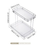 Double-layer desktop storage rack, unassembled acrylic storage stand, ironware kitchen organizing rack, space-saving desktop storage rack. Suitable for office desks, home makeup tables