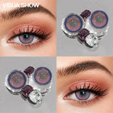 Anime Cosplay Contacts Lenses Half Year Use 14.50mm Butterfly Blue Soft Colored Contact Lenses for Eyes Beauty Makeup