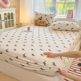 Spring/Summer 2025 Single Item Bed Hat Class A Cloud-sensing Cotton Double-layer Yarn Mattress Cover Printed Cartoon Bedspread