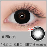 14.5mm Contact Lenses With Diopters Makeup Brown/Gray/Black Colored Eye Contacts 6 Months