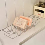 Stainless Steel INS Style Soap Rack Shelf Home Kitchen Bathroom Draining Countertop Basin Soap Holder Bathroom Accessories Tools