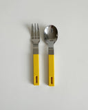 Yellow Resin Handle Stainless Steel Knife Fork Spoon Dessert Fork Spoon Stainless Steel Tableware