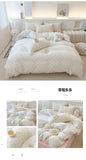 Princess Style Bedding Sets Ruffle Lace Bow Quilt Cover Romantic Print Bedclothes Home Decor Woman Girl Bedroom Duvet Cover 4pcs
