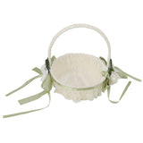 Hand Woven Flower Girl Basket Lightweight Romantic Wedding Basket Multifunctional Fruit Basket for Ceremony Decoration