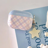 Soft Silicone Case For Apple Airpods 1 2 3 4 Pro 2nd Wireless Bluetooth Earphone Charging Box Cases Korea Lovely Checkered Cover
