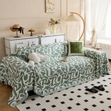 Full Coverage Sofa Blanket Chenille Couch Cover Geometric Jacquard Sofa Slipcover Living Room Pet Furniture Protector Washable