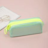 Large Capacity Zipper Transparent Pencil Case Stationery Box High Appearance Large Capacity Pencil Bag Clear Stationery Holder