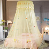 Princess Style round Top Mosquito Net Pink Absorbing Ceiling Student Dormitory Bed Curtain Single Double Freshman Condensation