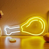 Chi-buy LED Neon Chicken drumstick USB Powered Neon Signs Night Light 3D Wall Art Bedroom Living Room Decor Lamp Signs