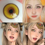 2pcs/pair Cyber Series Halloween Colored Contact Lenses for Makeup Eyes Big Pupils Red Contact Lenses Brown Lens Myopia