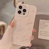 Phone case for 13 iphone 15 pro max 15pro 13pro 11 15promax 14 12promax 12 3D pearl love light shell elegant anti-fall conque