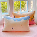 2Pcs Bohemian Snowflake Velvet Pillowcases Non-Shedding Warm Winter Pillow Covers Floral Printed Soft Plush Pillow Cases for Bed