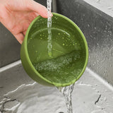Silicone Food Storage Container 700ml Round Microwave-Safe Sealable Bowl Portable Lunch Box for Students and Office Workers