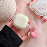 Cute 3D Heart Love Silicone Earphone Case for Samsung Galaxy Buds Live / Buds Pro / Buds 2 / Buds2 Pro Cover With Bead Pendant