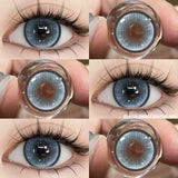 1Pair Colored Contact Lenses for Eyes Natural Brown Eye Lenses Gray Pupils Blue Eye Soft Lenses Yearly Green Contacts