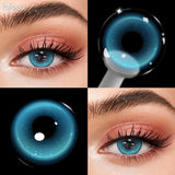 14.2mm Half Yearly Colored Contact Lenses Multichrome Natural Anime Cosplay Contacts for Daily Eye Beauty