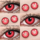 Halloween Color Contact Lenses Cosplay Red Eye Makeup Lenses Blue Pink Anime Eyes Contacts for Party Green Beauty Lens