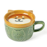 European Cartoon Animal Ceramic Coffee Cup Kids Gift with Lid Mug Couple Coffee Cup Breakfast Milk Mug Porcelain Home Decoration