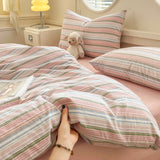 100% Cotton Comforter Cover Stripe Style Duvets Cover Skin-friendly Quilts Cover Home Bedding housse de couette (No Pillowcase)