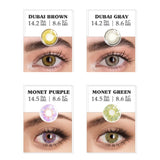 1 Pair Brown Natural Eye Color Lens Blue Color Contact Lenses for Eyes Aesthetic Lenses Purple Eye Contacts