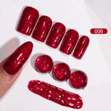 1-4Pcs Classic Red Gel Nail Polish Set Soak Off UV LED Glitter Nail Art DIY Kit for Professional & Home Use Popular Color