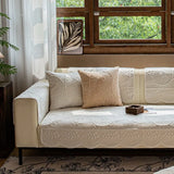 French Vintage Velvet  L Shape Sofa Cover, 3 Seater, Soft Plush Couch Slip Covers, Non Slip Quilted Furniture Protectors