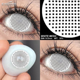 1 Pair Colored Contact Lenses for Eyes Cosplay White Lenses Black Eye Anime Lenses Halloween Cosmetic Cosplay Lenses