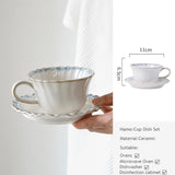 European-Style Court Ceramic Lace Staple Plate, Simple Blue Breakfast Mug, Underglaze Coffee Mug, Home Tableware Set