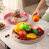 INS Antique Metal Serving Tray for Snacks Candy Bread Wedding Party Drinks Appetizer Storage Plate Desktop Ornaments Organizer