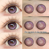 2pcs Ice Blue Colored Contact Lenses Natural Brown Prescription Lenses Big Eyes Soft Cosmetic Contacts for Daily Wear