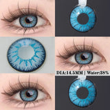 1 Pair of Vika Colored Contact Lenses Eye Enlarging Half Year Disposable Color Contacts Cosplay Beauty Makeup Lens