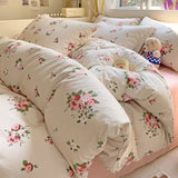 Ins Bedding Set Refreshing New Blue Wind CHIME  Four PIECE Set On Bed Washing Cotton Bed Sheet Bed Sheet Dormitory 3pcs