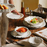 Vintage Relief Western Style Dish with Antique Ceramic Tableware Salad and Dessert Dish