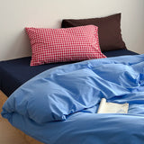 Ikeehome  Mixed Color Cotton Bedding Set Plain Cotton Waed Fabric Color Woven Design Dormi Tee Piece Set Pure Cotton Bed Canopy