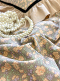 4/6Pcs Elegant French Pastoral Flower Bedding Set Vintage Floral 100% Cotton Double Queen King Duvet Cover Pillowcase Bed Skirt