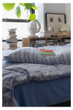 Fre Cotton Waed Stripe Bedding Set Pure Cotton Color Woven Bed eet Quilt Cover Pillowcase Comforter Cover Tee Piece Set