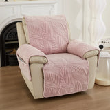 Soft Plush Recliner Sofa Covers for Living Room Leaves Printed Pet Kids Sofa Mat Non-Slip Couch Armchair Slipcovers Protector