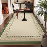 American Style Floral Living Room Carpet Light Luxury High-end Printed Bedroom Bedside Floor Mats Large Area Runner Rug Tapis 러그