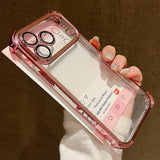 Luxury Electroplate Shockproof Transparent Phone Case For iPhone 17 Pro Max 17 Pro 17 Air Plating Clear Bumper Back Cases Cover