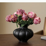Flower Ceramic Vase Desk Decoration Floral Arrangement Artificial Flowers Decorative Vases Room Aesthetic Decor