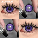 Anime Cosplay Contacts Lenses Half Year Use 14.50mm Butterfly Blue Soft Colored Contact Lenses for Eyes Beauty Makeup