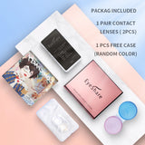 2pcs Blue Contact Lenses Yearly New Colored Lenses for Eyes Brown Natural Cosmetic Gray Eye Lenses Beauty Pupils Makeup