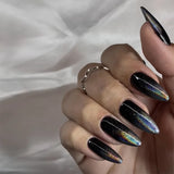 24pcs Simple False Nails Press on Nails Full Cover Glossy Solid Color Medium Almond Fake Nail Detachable Acrylic Manicure Tips
