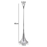 Silver Candlestick,Wedding Party Christmas Festival Dining Table Decor,Home Metal Candle Holder Photo Prop