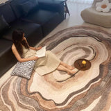 Irregular Living Room Carpet Large Area Light Luxury Fashion Bedroom Plush Rug Art High-end Home Decoration Coffee Table Mats