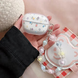 1pc Cartoon For Redmi Buds 5 Pro Case Transparent Fashion flower pattern Keychian Silicone Earphones Cover redmi buds 5Pro