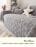 New Christmas Rabbit Plush Sofa Cover Thick Warm All-Cover Solid Couch Covers for Winter Multifunctional Soft Blanket for Office