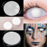 2pcs Halloween Color Contact Lenses for Eyes Anime Cosplay Eye Lenses White Lenses Multicolored Eye Lenses Black Lenses