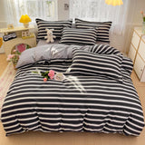 100% Cotton Bedding Set Soft Skin-friendly Four Piece Set Single Couple Flower Printed Comforter Duvet Cover Set for Adults Kids